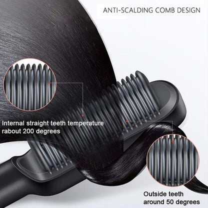 ✨Last Day Special Price £18.99!!💥Negative Ion Hair Straightener Styling Comb💇‍♀