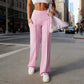 💗LAST DAY SALE 68% OFF⚡50K+ SOLD💕Women's Plain Loose Straight Leg Pants