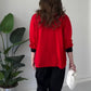 Women’s Casual Color-blocking V-Neck Top & Pants Set