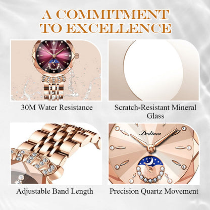 🎀49%OFF New Year Sale🎀Fashionable Diamond Moon Star Watch for Women