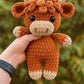 🎅Christmas Sale 50% OFF!!🎄🔥Crochet Highland Cow Amigurumi Pattern🐮- DIY Kit & Finished Plush