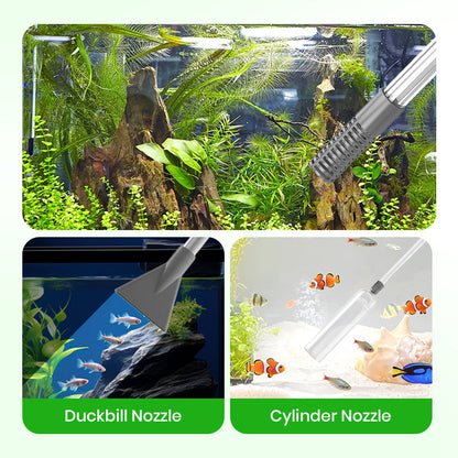 🐠 49% OFF LIMITED STOCK! ✨ Aquarium Vacuum Cleaner with Siphon - Gravel Filter & Flow Control for Effortless Water Change & Tank Maintenance 💦🌿