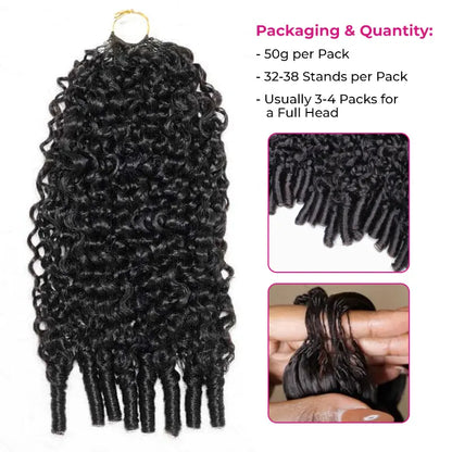 ISEE HAIR Human Hair Crochet Extensions Miracle Knots Pre-Separated 50g/Pack – Knotless Boho Braids, 4-5 Packs for Full Head, Multiple Curly & Wave Textures