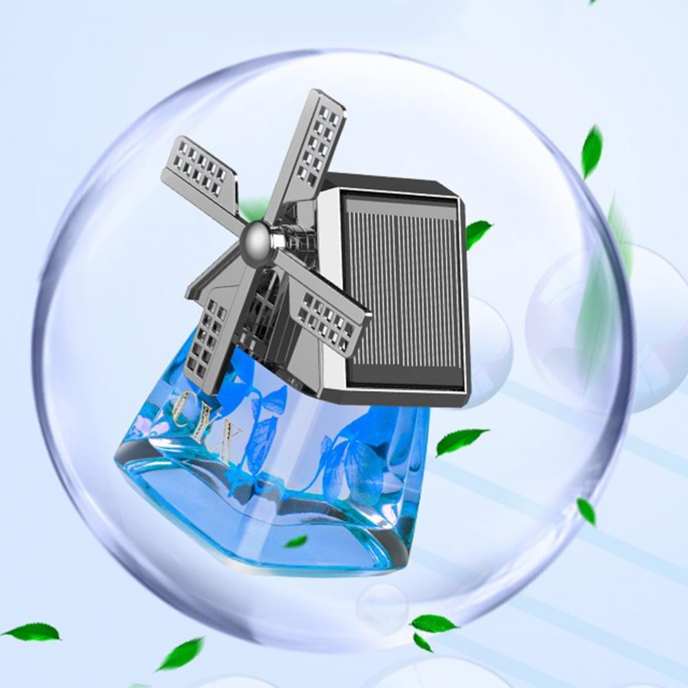 Solar-powered Windmill Aroma Car Air Freshener