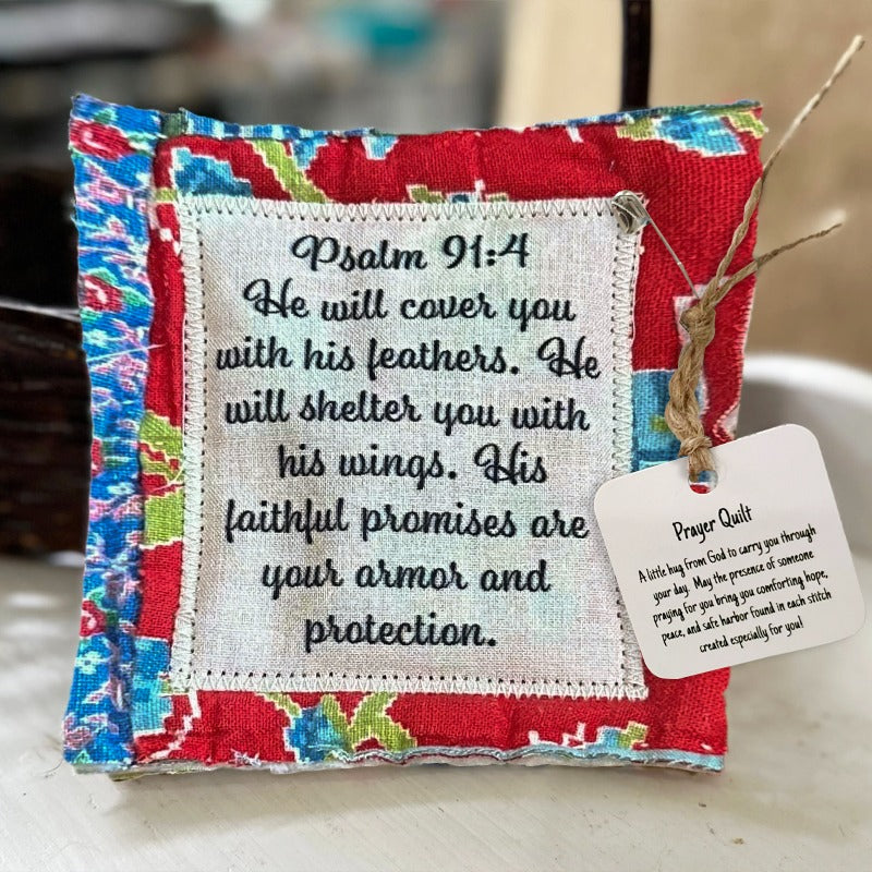 💥Final 3-hour Preferential Deal 💥🎁Handmade Prayer Quilt with cross inside