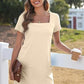💕Last Day Promotion 48% OFF👗Women's Casual Square Neck Pocket Short Sleeve Dress with Pockets