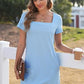 💕Last Day Promotion 48% OFF👗Women's Casual Square Neck Pocket Short Sleeve Dress with Pockets