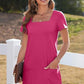 💕Last Day Promotion 48% OFF👗Women's Casual Square Neck Pocket Short Sleeve Dress with Pockets