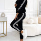 Women's three-piece baseball jacket and pants set