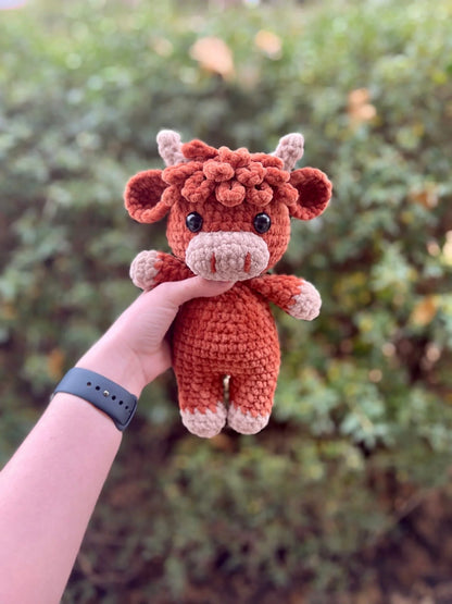 🎅Christmas Sale 50% OFF!!🎄🔥Crochet Highland Cow Amigurumi Pattern🐮- DIY Kit & Finished Plush