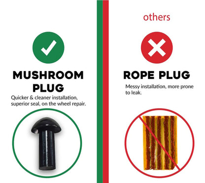 RapidPlug 2.0™ Tubeless Tire Plugger Repair Kit on Car, Motorcycle, ATV, Jeep, Truck, & Tractor