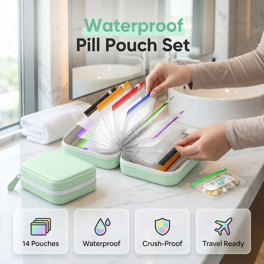 🛡️ Tough Shell, Dry Pills – Weekly Portable Pill Case with Secure Seal. Ideal for Outdoors & Daily Use. Free UK Delivery