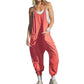 🌟Summer Sale- 49% OFF❤️‍🔥Solid V-Neck Sling Pocket Jumpsuit
