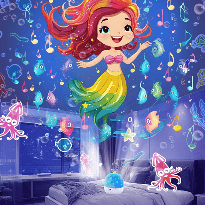 ⏳Limited time 50% discount💥🎃👻 Children's night light projector with 15 films 🔋Type-C charging