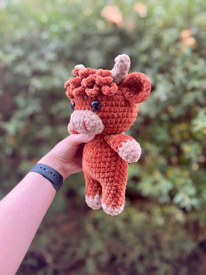 🎅Christmas Sale 50% OFF!!🎄🔥Crochet Highland Cow Amigurumi Pattern🐮- DIY Kit & Finished Plush