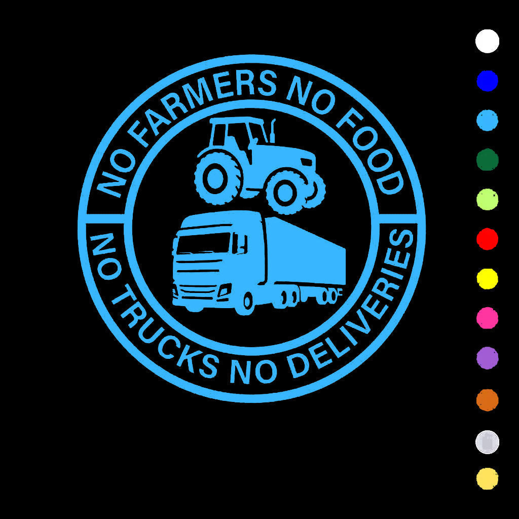 🚜 50% OFF NOW! ✨ No Farmers No Food Sticker – High-Quality Vinyl, Waterproof Decal & Easy to Apply 📦🌾