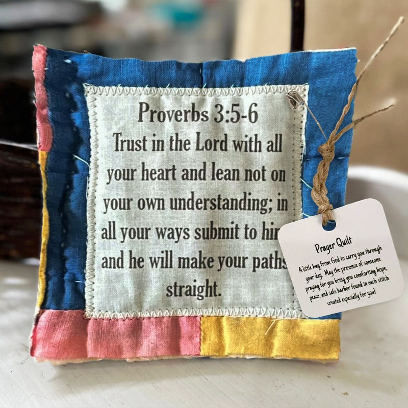 💥Final 3-hour Preferential Deal 💥🎁Handmade Prayer Quilt with cross inside