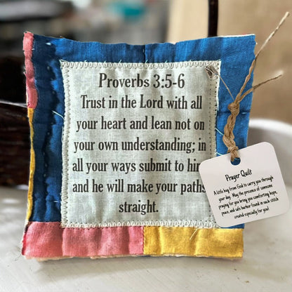 💥Final 3-hour Preferential Deal 💥🎁Handmade Prayer Quilt with cross inside