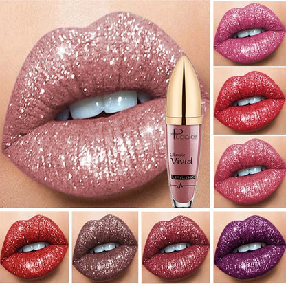 🎁BUY 2 PAY 1 🎁18 Color Diamond Shiny Long Lasting Lip Gloss👄