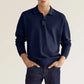 Men's Casual Loose Lapel Long Sleeve Shirt