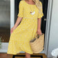 🎁2025 Big Sale 49% OFF🎁Round Neck Polka Dot Print Midi Dress