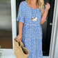 🎁2025 Big Sale 49% OFF🎁Round Neck Polka Dot Print Midi Dress