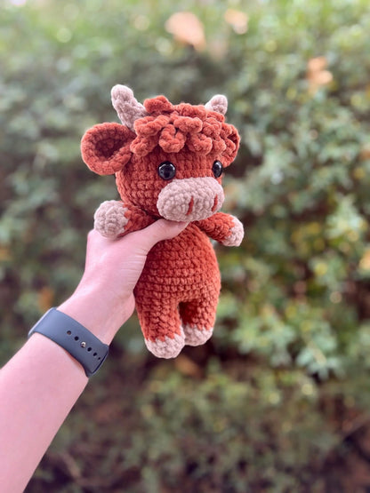 🎅Christmas Sale 50% OFF!!🎄🔥Crochet Highland Cow Amigurumi Pattern🐮- DIY Kit & Finished Plush
