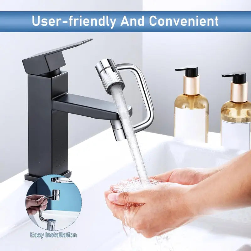 🔥HOT SALE 50% OFF🎁🚰 Upgrade Your Washing Routine✨ TTZZ 1440° Rotatable Faucet Aerator Extension - For Effortless, All-Angle Control!