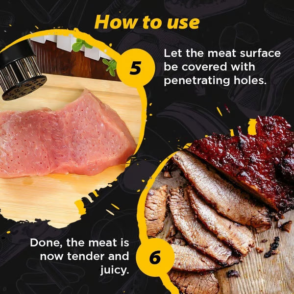 🔥Stainless Steel Meat Tenderizer Needle 21 Pin Steak BBQ Kitchen Cooking Tool