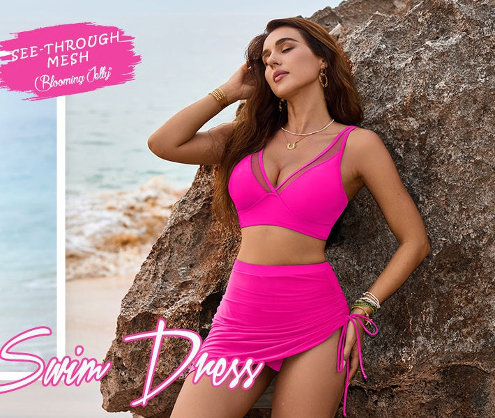👙UP TO 50% OFF💐Swim Skirt High Waisted Bikini Sets Tummy Control Swimsuits Mesh Sarong Wraps Bathing Suits