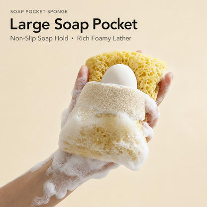 🥳2026 HOT SALE🥳💞50K+ SOLD!🧽✨ 50% OFF! Double-Sided Bath Foaming Pouch – One side for rich lather, one side for gentle exfoliation. Soft yet effective – smooth, radiant skin every shower! 🚿🌸