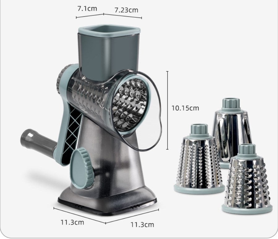 3 in 1 Rotary Cheese Grater Vegetable Slicer