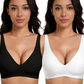 💗LAST DAY SALE 50% OFF⚡50K+ SOLD!!💕Jelly Wireless Womens Comfortable Wireless Bras Push Up Bralettes Seamless Tshirts Bras Deep V Everyday Bras