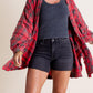 ⏰Early Autumn Sales 49% OFF🍂Women's Mineral Washed Button Down Plaid Shirt With Pockets