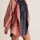 ⏰Early Autumn Sales 49% OFF🍂Women's Mineral Washed Button Down Plaid Shirt With Pockets