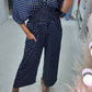 🎉48% OFF🔥 Polka Dot Printed Elastic Waist Jumpsuit