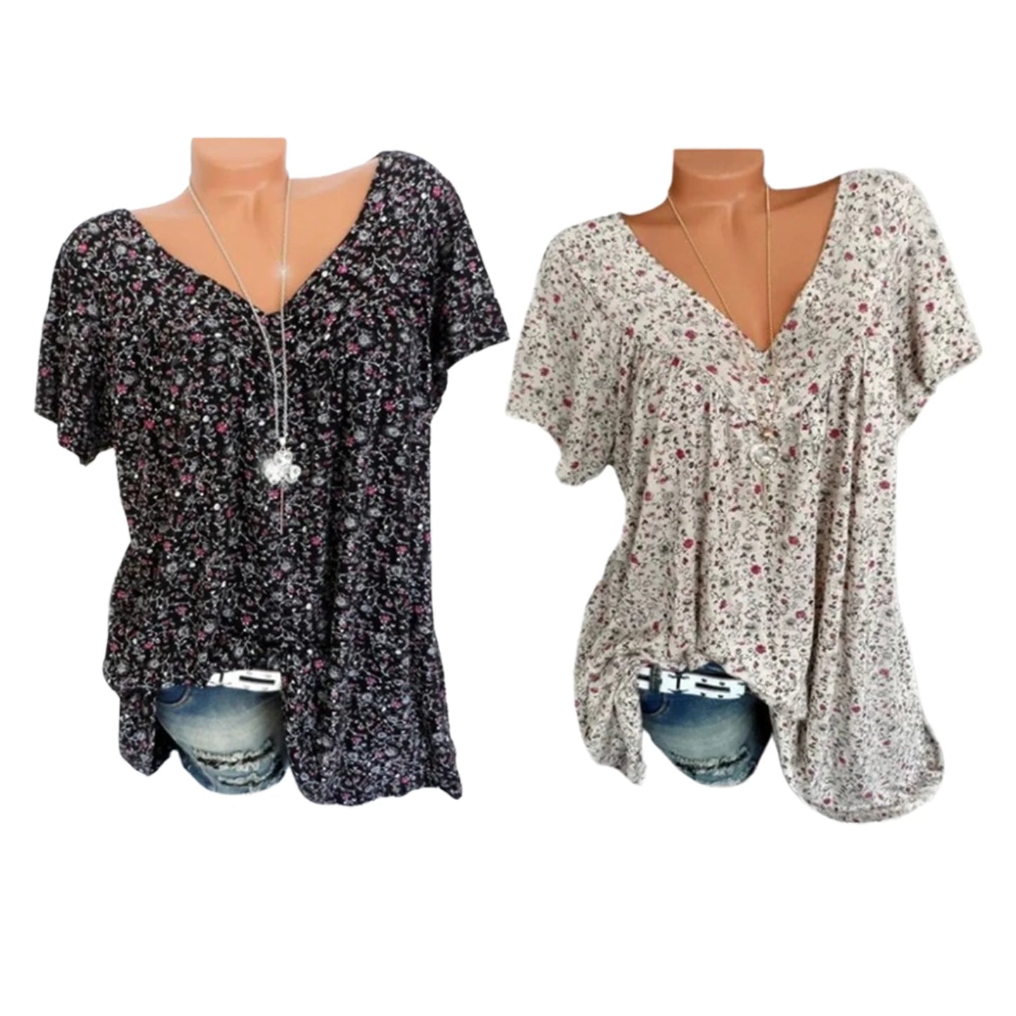 Summer fashion print short sleeve