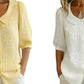 Embroidered Floral Retro Collar Shirt