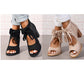 Women’s Bow Open-Toe Chunky Heel Sandals