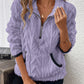 Half-Zip Fuzzy Sweatshirt 🍂 | Cloud-Soft + Roomy Pockets – Comfy Daily/Lounge
