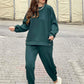 Women’s Trendy Solid Color Two-Piece Set Top & Pants