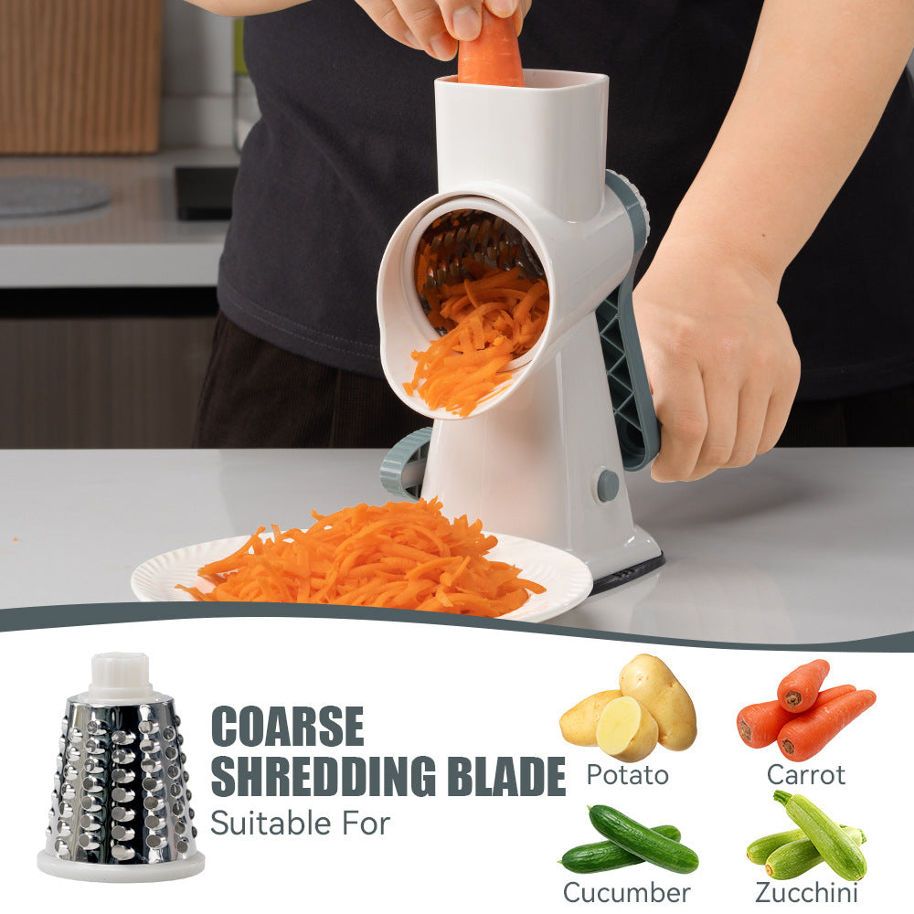 3 in 1 Rotary Cheese Grater Vegetable Slicer
