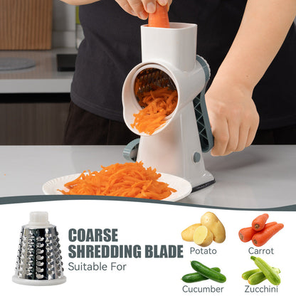 3 in 1 Rotary Cheese Grater Vegetable Slicer