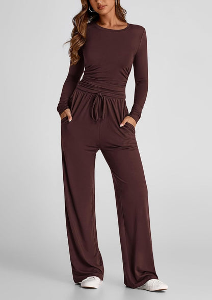 🔥LAST DAY 50% OFF👚2026 Women's Casual Wear Long-Sleeved Loose-Fit Trouser Set 💕