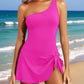 ⛱️⛱️Last Day Sale 49% OFF🔥One Shoulder Skirted One Piece Swimsuit