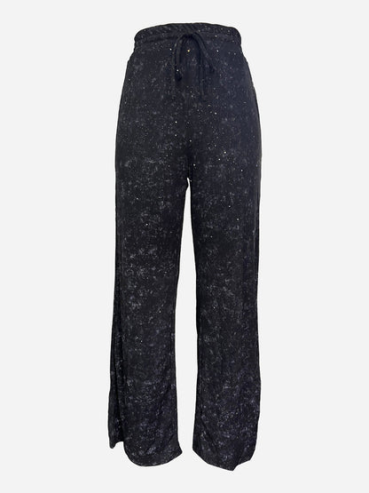 🎅LAST DAY SALE 50% OFF💖Women's Sequin Sparkle Wide Leg Pants with Elastic Waistband