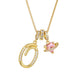 💖Initial Letter Necklace with Pink Heart Charm✨