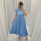 🌸Limited Sale 50% OFF🌸Sleeveless pleated simple solid colour dress🔥