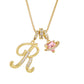 💖Initial Letter Necklace with Pink Heart Charm✨