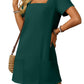 💕Last Day Promotion 48% OFF👗Women's Casual Square Neck Pocket Short Sleeve Dress with Pockets